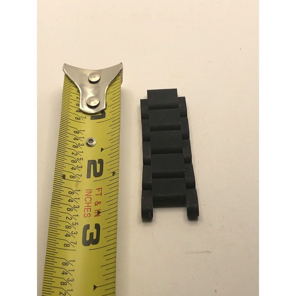 Michael Kors Watch Parts Partial Band No Clasp Rubber Links Black 18mm PJ369